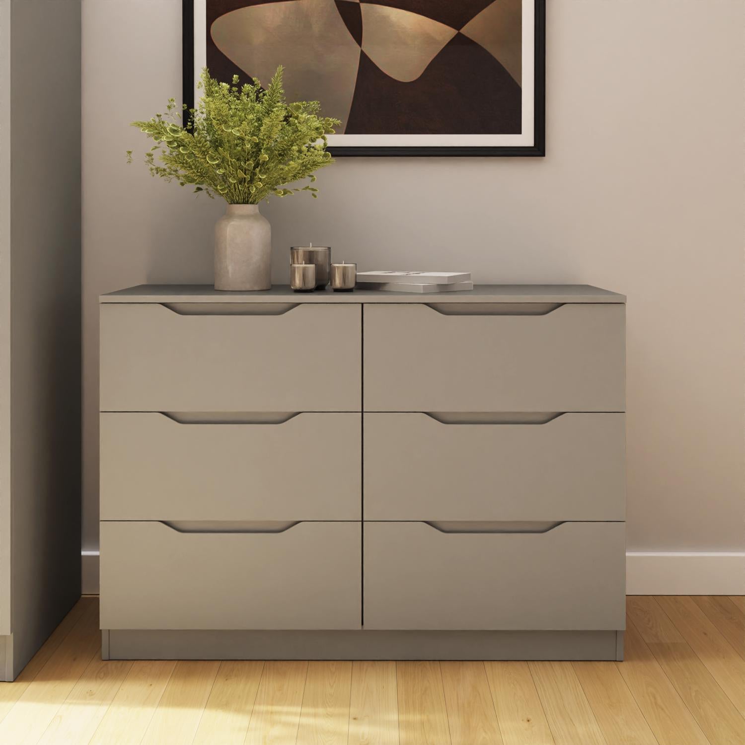 Luno 6 Drawer Chest Of Drawers - Putty