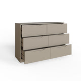 Luno 6 Drawer Chest Of Drawers - Putty