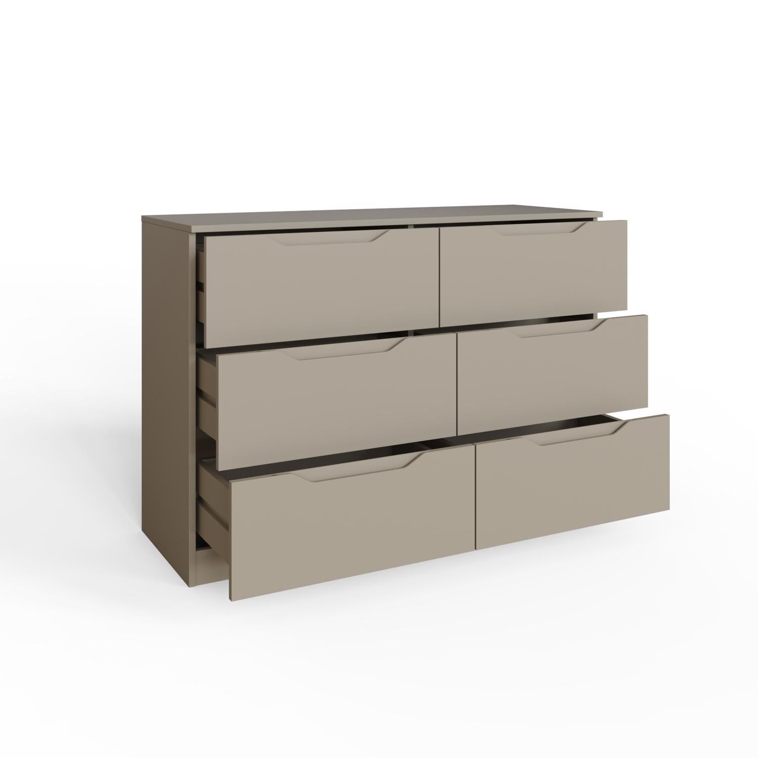 Luno 6 Drawer Chest Of Drawers - Putty