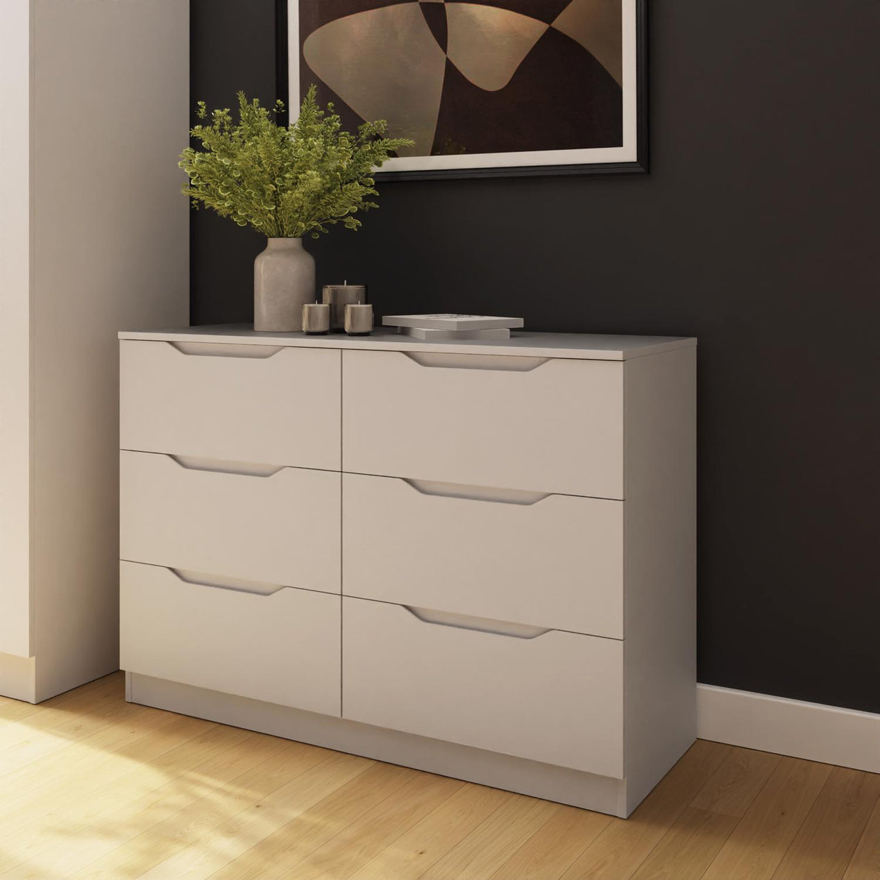 Luno 6 Drawer Chest Of Drawers - White