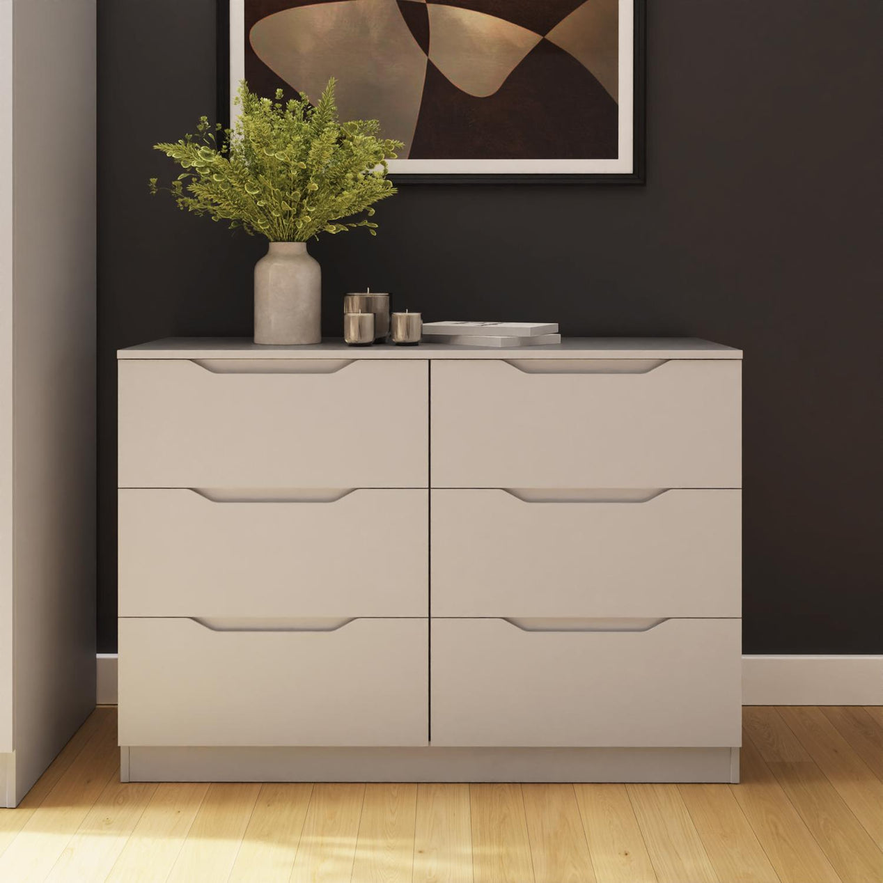 Luno 6 Drawer Chest Of Drawers - White