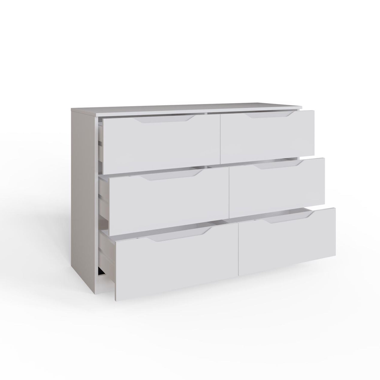 Luno 6 Drawer Chest Of Drawers - White