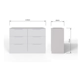 Luno 6 Drawer Chest Of Drawers - White