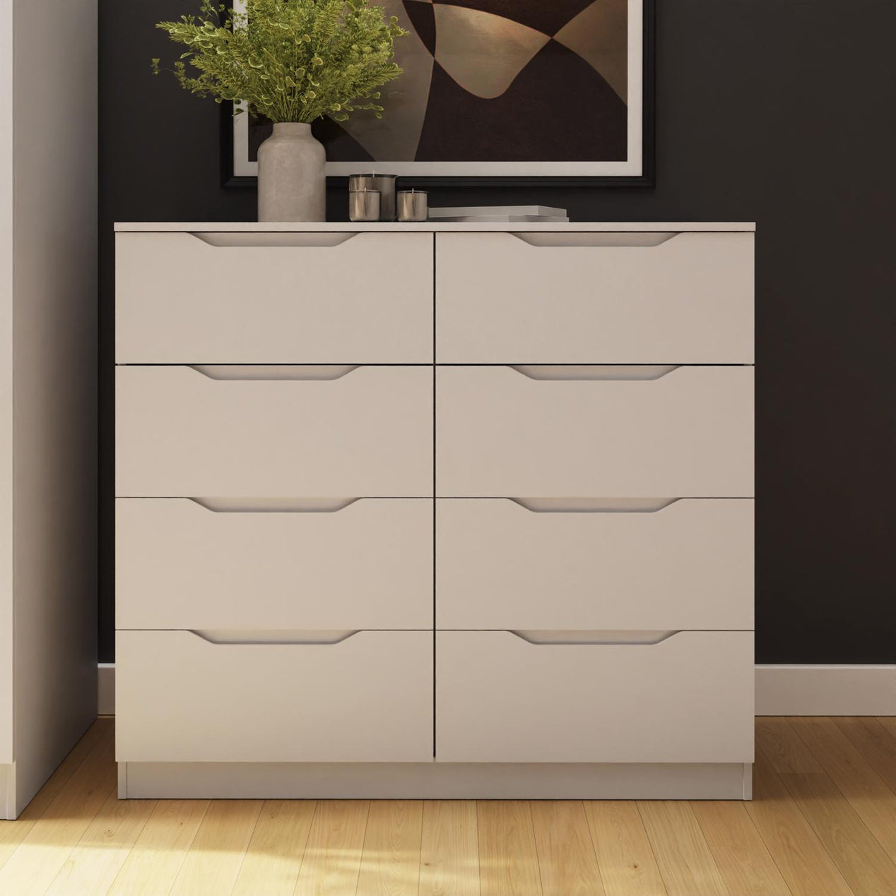 Luno 8 Drawer Chest Of Drawers - White