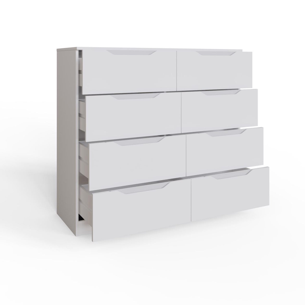 Luno 8 Drawer Chest Of Drawers - White
