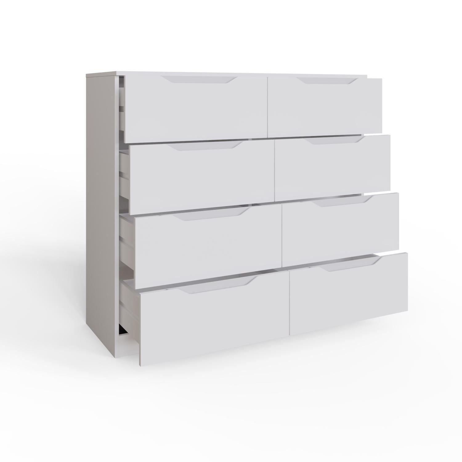 Luno 8 Drawer Chest Of Drawers - White