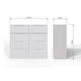 Luno 8 Drawer Chest Of Drawers - White