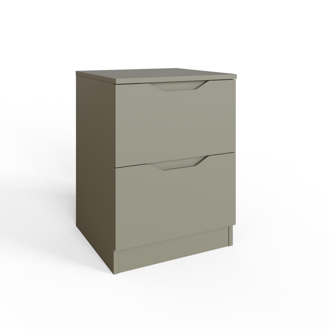 Luno 2 Drawer Bedside Table / Nightstand - Ash Green