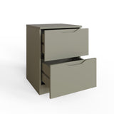 Luno 2 Drawer Bedside Table / Nightstand - Ash Green