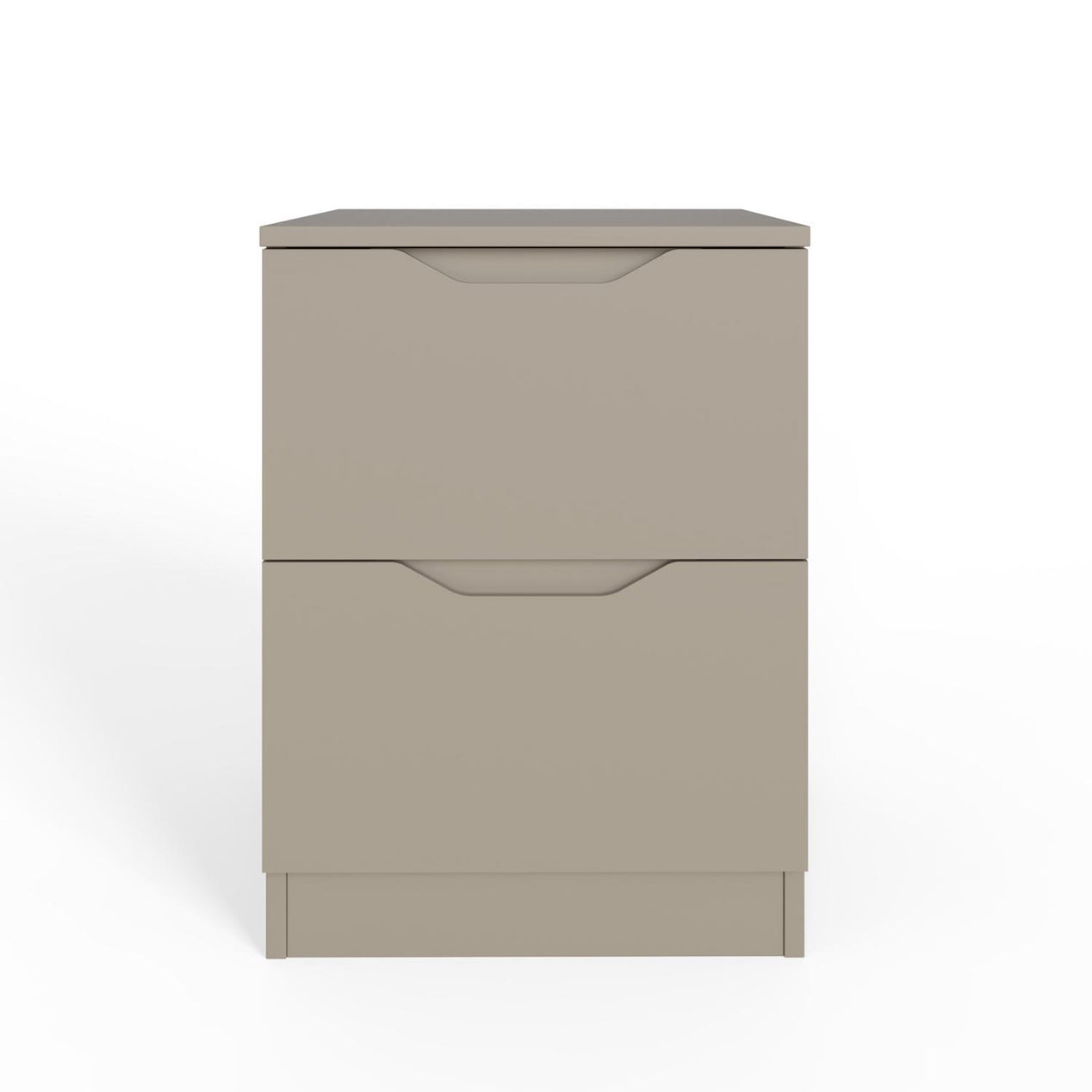 Luno 2 Drawer Bedside Table / Nightstand - Putty