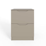 Luno 2 Drawer Bedside Table / Nightstand - Putty