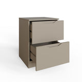 Luno 2 Drawer Bedside Table / Nightstand - Putty
