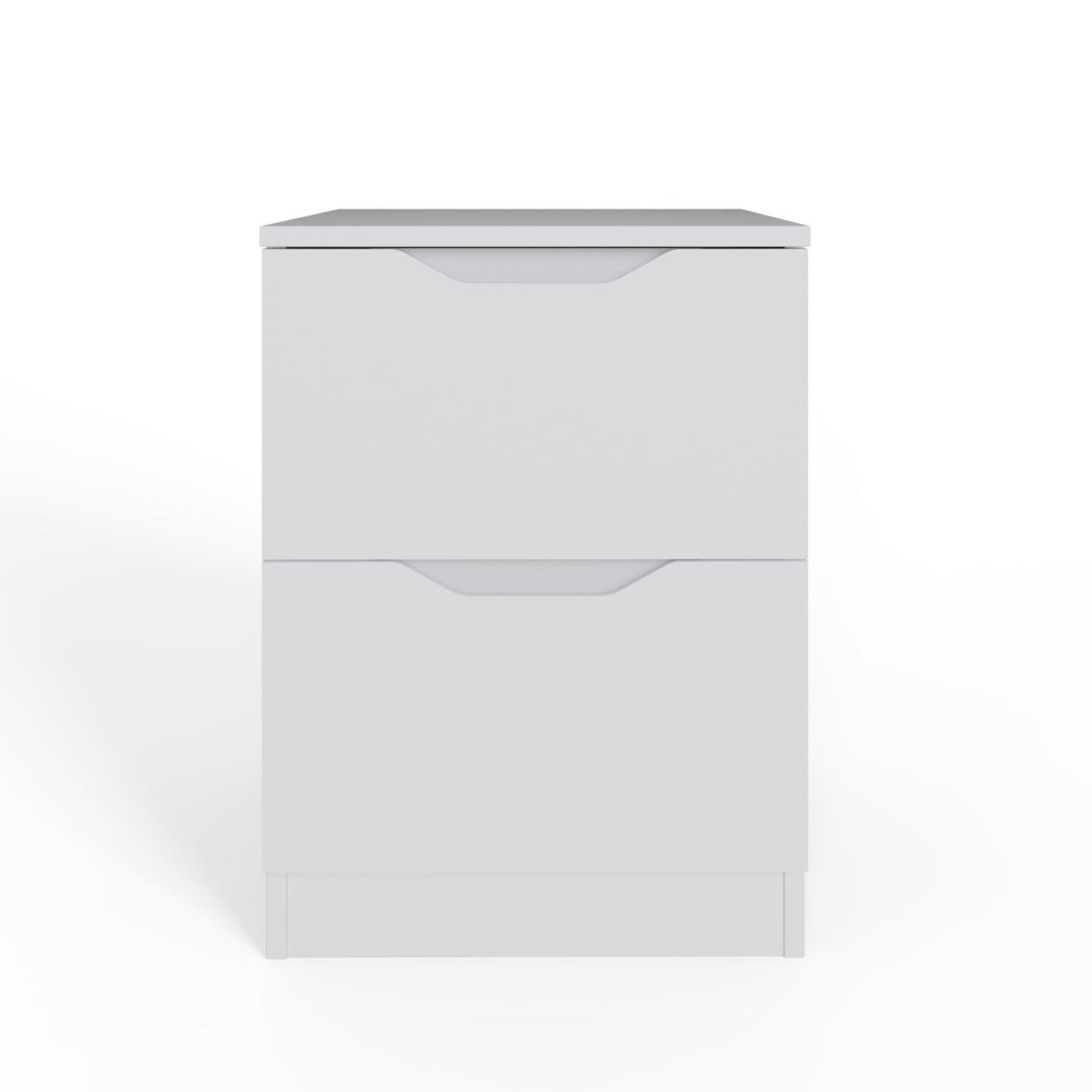 Luno 2 Drawer Bedside Table / Nightstand - White