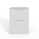 Luno 2 Drawer Bedside Table / Nightstand - White