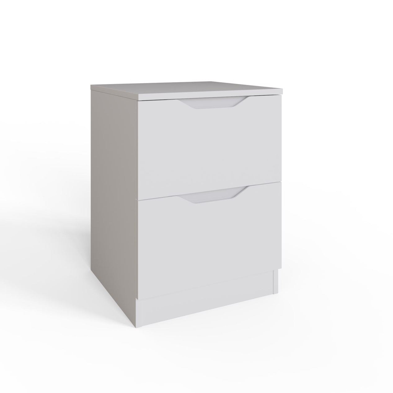Luno 2 Drawer Bedside Table / Nightstand - White