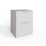 Luno 2 Drawer Bedside Table / Nightstand - White