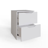 Luno 2 Drawer Bedside Table / Nightstand - White