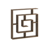 Labirent Modern Bookcase Display Unit Dark Oak 129cm High