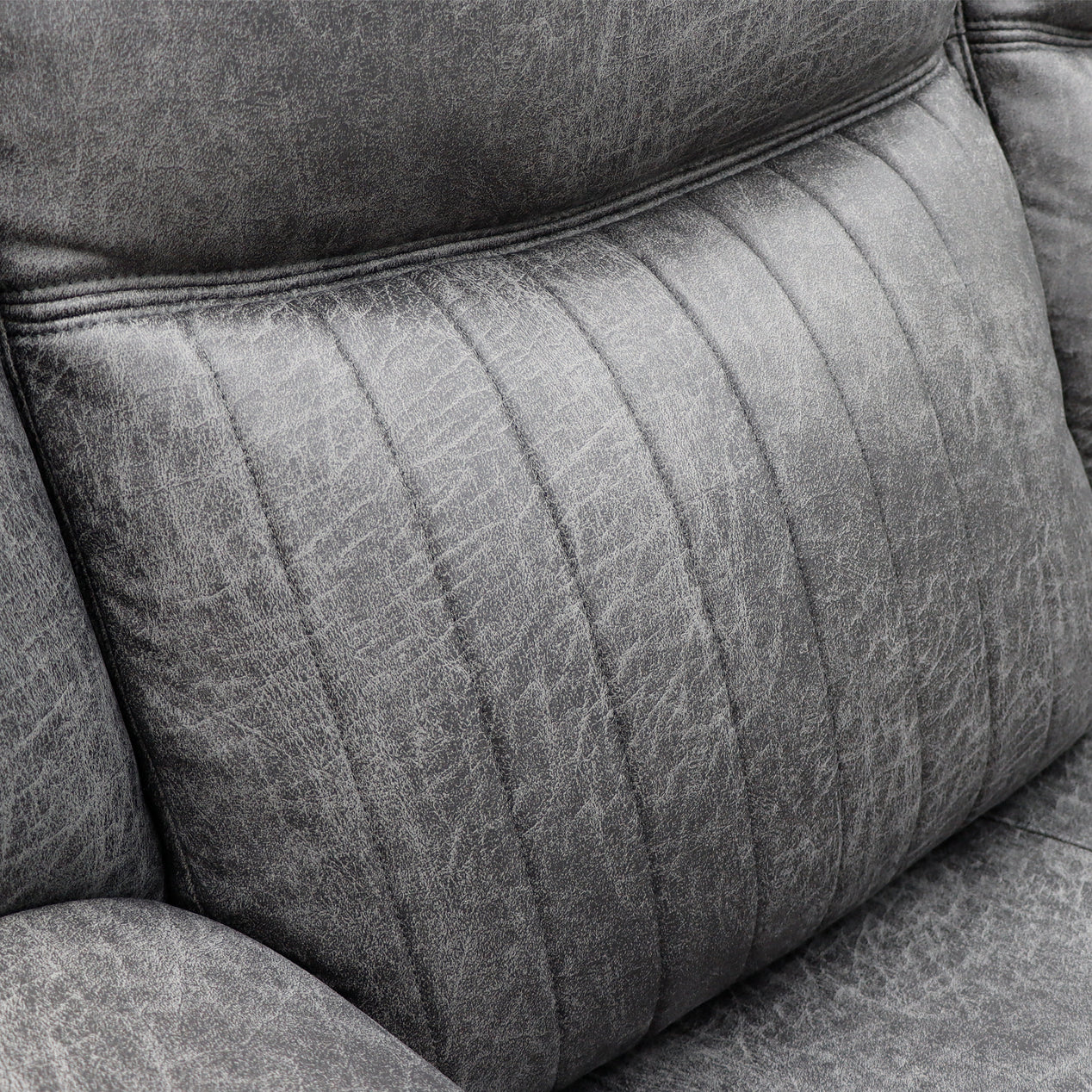 Leon Electric Recliner Sofa Grey 3 Seater