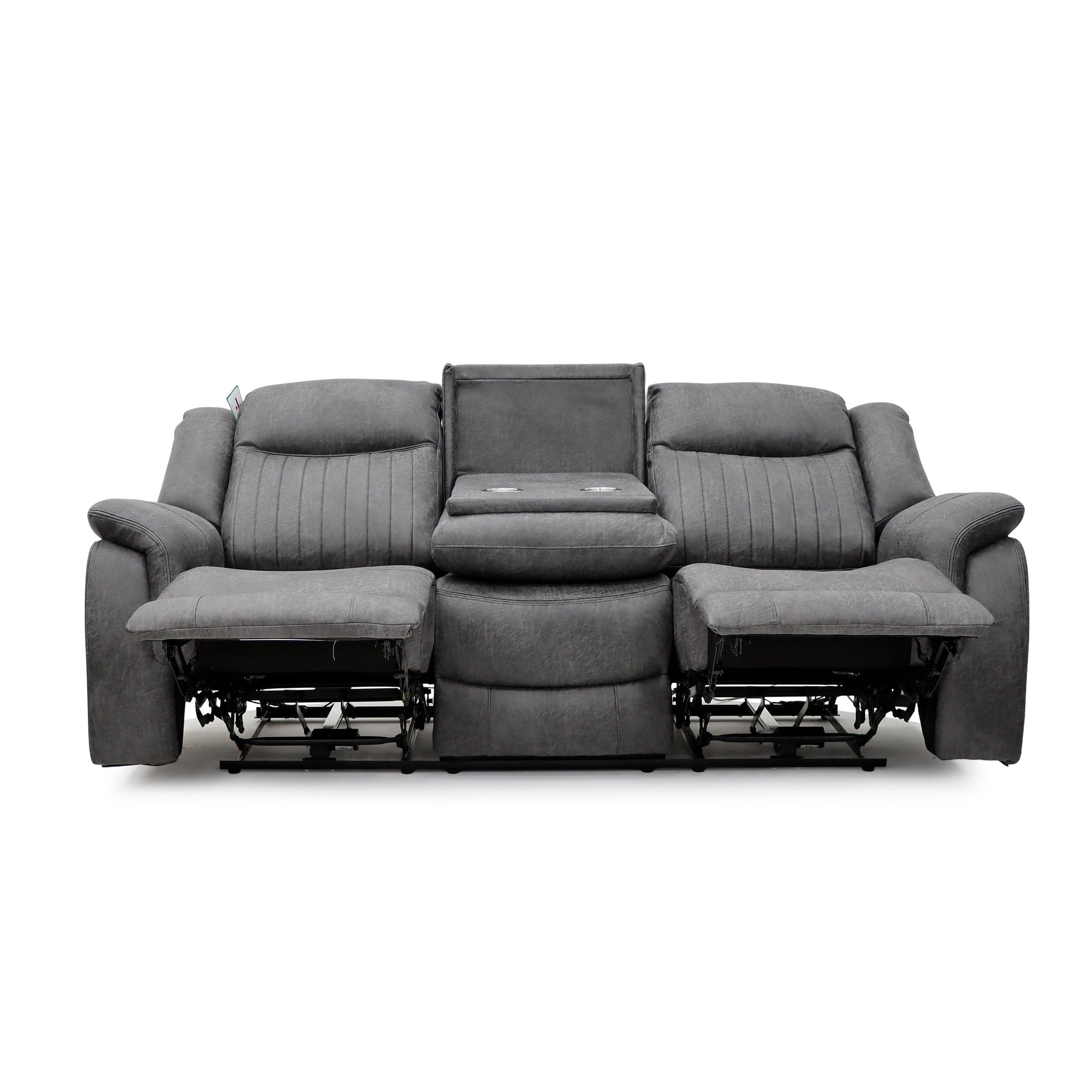 Leon Electric Recliner Sofa Grey 3 Seater