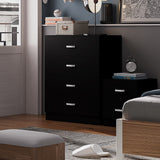 FWStyle Tunis 4 Drawer Chest Of Drawers Matt Black