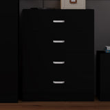 FWStyle Tunis 4 Drawer Chest Of Drawers Matt Black