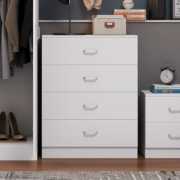 FWStyle Tunis 4 Drawer Chest Of Drawers Matt White