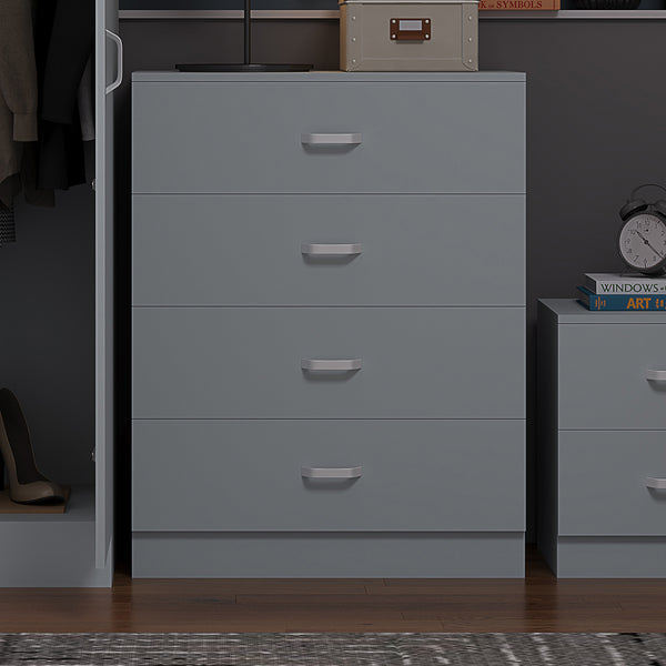 FWStyle Tunis 4 Drawer Chest Of Drawers Matt Grey