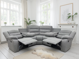 Dundee Recliner Sofa Grey Large Corner