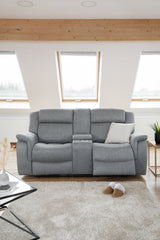 Linden Electric Recliner Sofa Grey 2 Seater