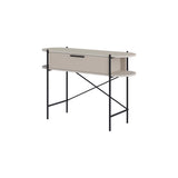 Otis 1 Drawer 2 Shelf Console Table - Matt Sandstone with Black Metal Frame