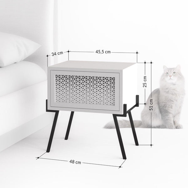 Naive Modern Nightstand Bedside Cabinet White