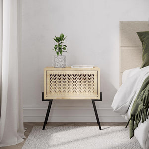 Naive Modern Nightstand Bedside Cabinet Oak