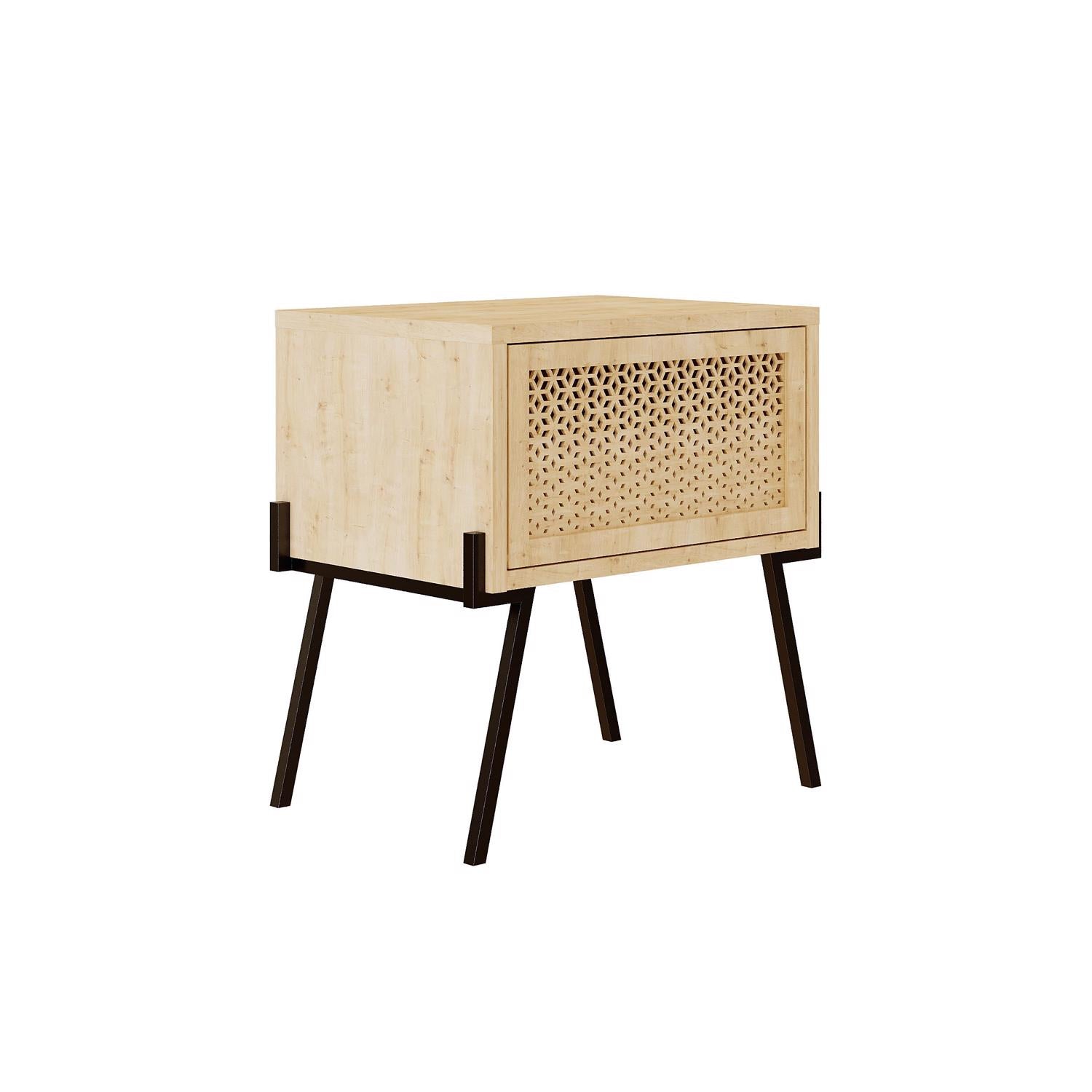 Naive Modern Nightstand Bedside Cabinet Oak