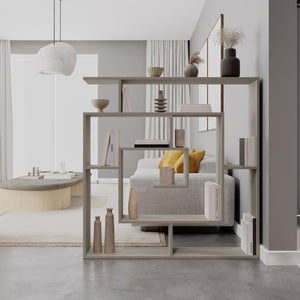 Labirent Modern Bookcase Display Unit Sandstone 129cm High