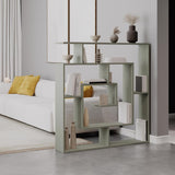 Labirent Modern Bookcase Display Unit Ash Green 129cm High