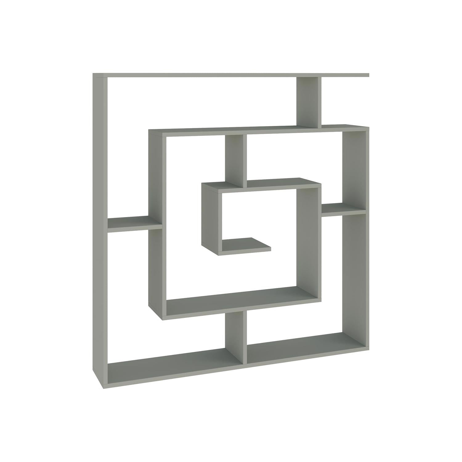 Labirent Modern Bookcase Display Unit Ash Green 129cm High