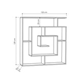 Labirent Modern Bookcase Display Unit Ash Green 129cm High