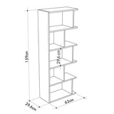 Tapi Modern Bookcase Display Unit Natural Oak Effect Tall 159cm