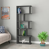 Tapi Modern Bookcase Display Unit Anthracite Grey Tall 159cm