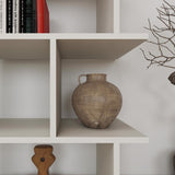 Tapi Modern Bookcase Display Unit Sandstone Tall 159cm