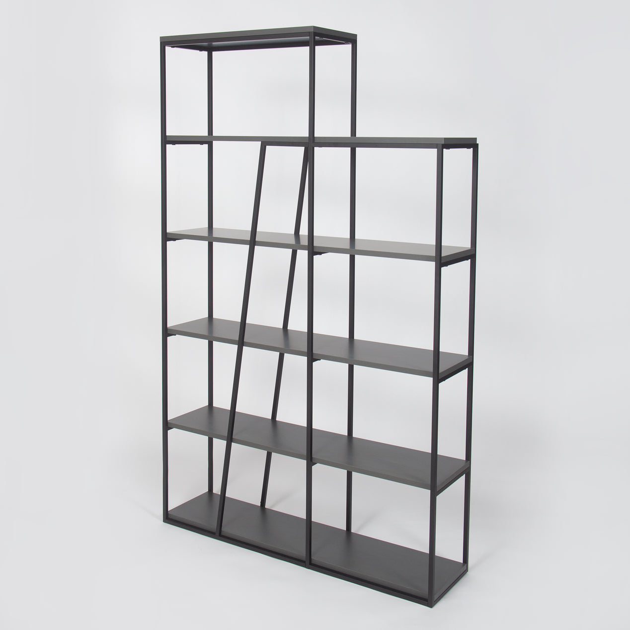 Pal Modern Bookcase Display Unit Anthracite Grey Tall 178cm