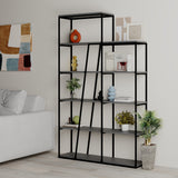 Pal Modern Bookcase Display Unit Anthracite Grey Tall 178cm