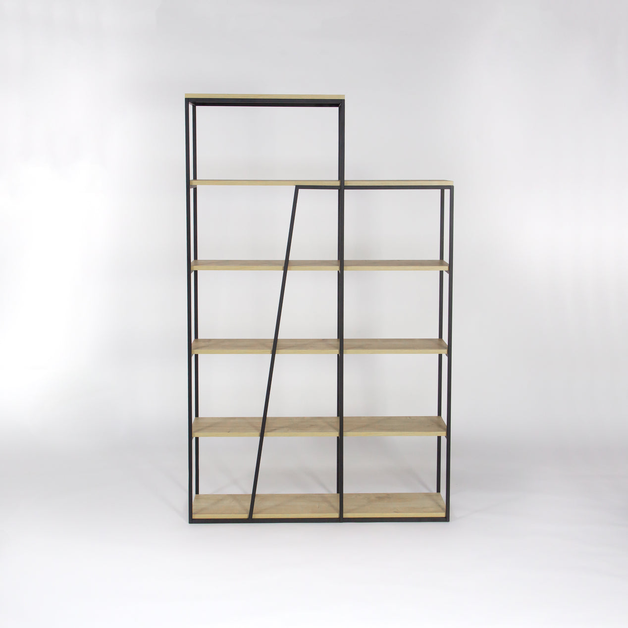 Pal Modern Bookcase Display Unit Natural Oak Effect Tall 178cm