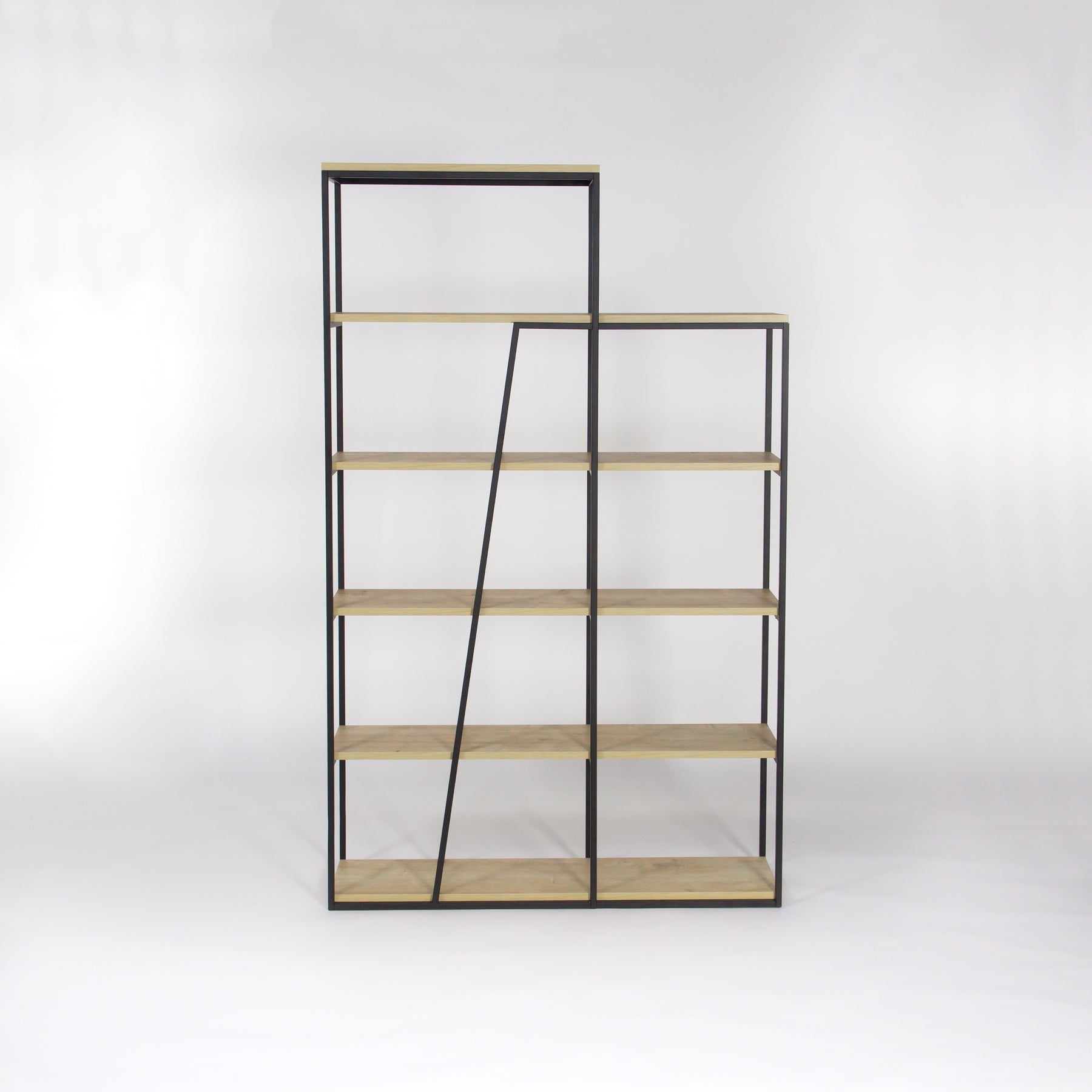 Pal Modern Bookcase Display Unit Natural Oak Effect Tall 178cm
