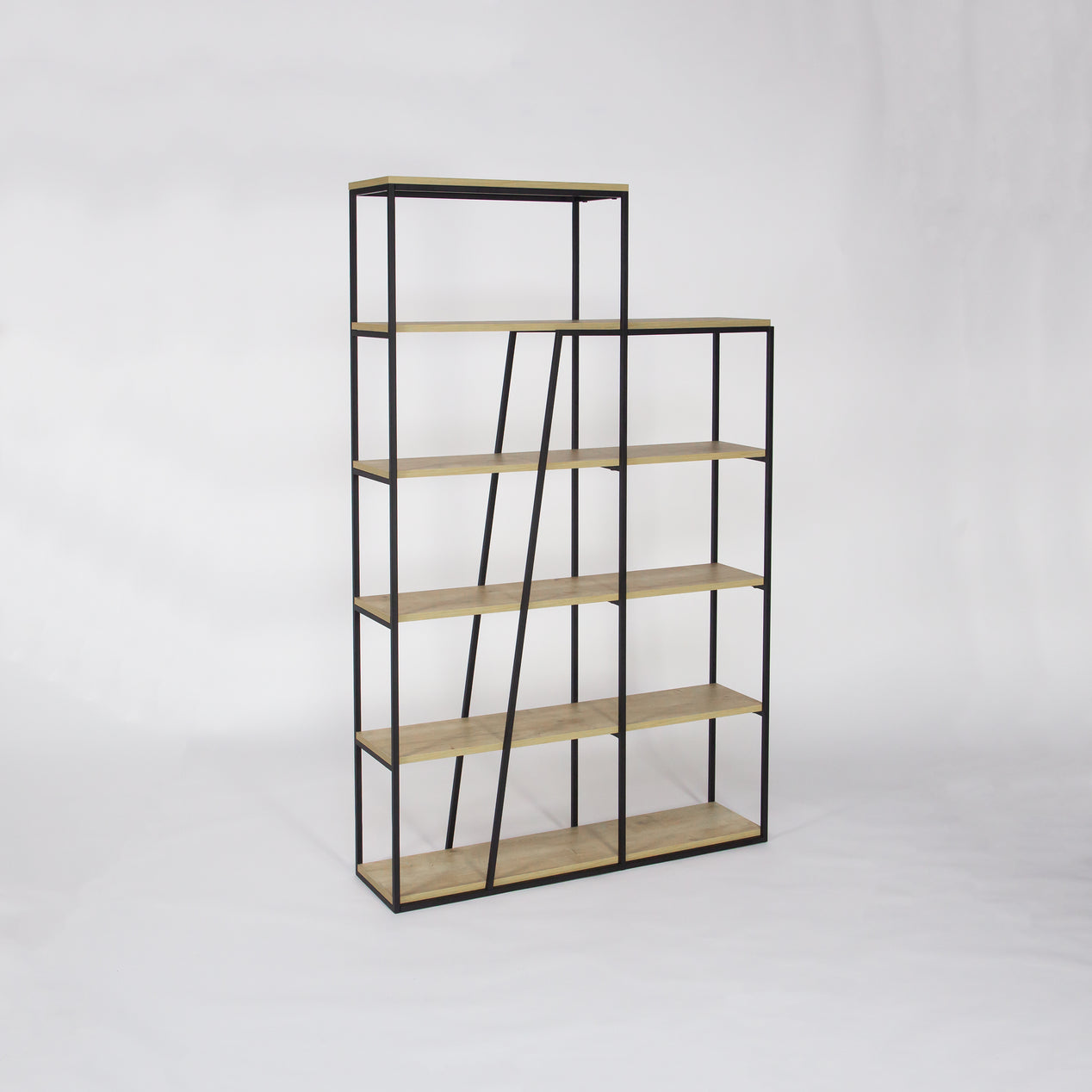 Pal Modern Bookcase Display Unit Natural Oak Effect Tall 178cm