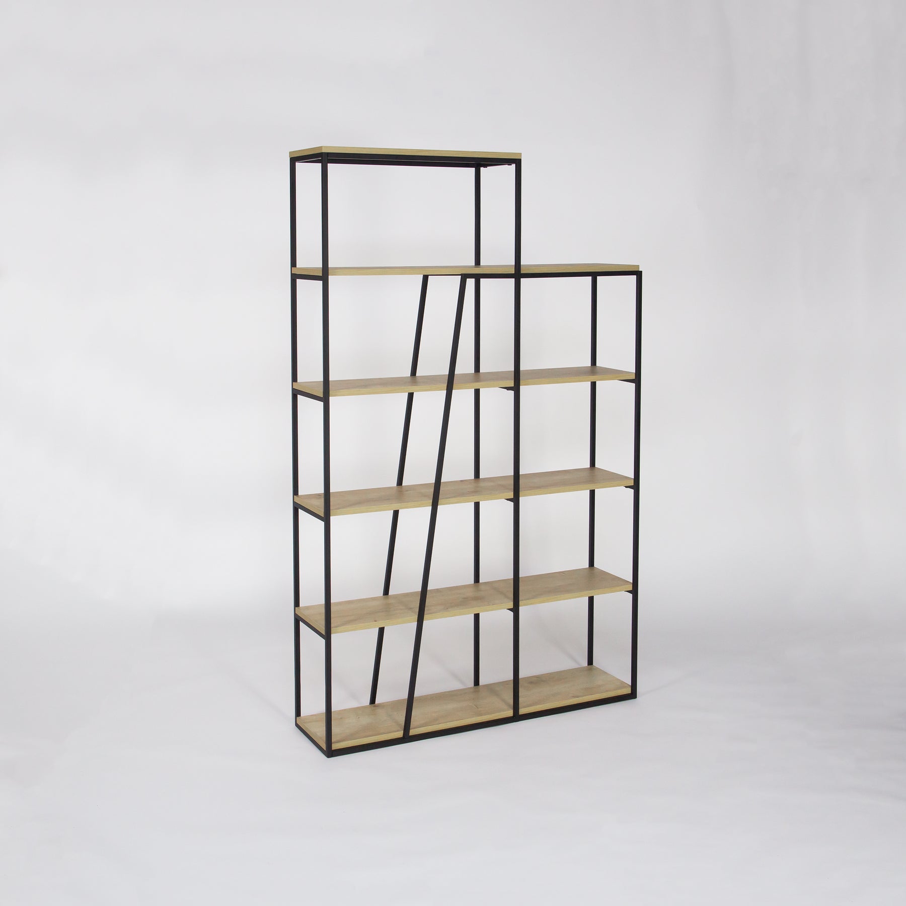 Pal Modern Bookcase Display Unit Natural Oak Effect Tall 178cm
