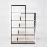 Pal Modern Bookcase Display Unit Mocha Grey Tall 178cm