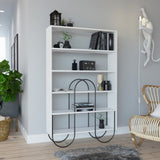Norfolk Modern Bookcase Display Unit White Tall 159.1cm
