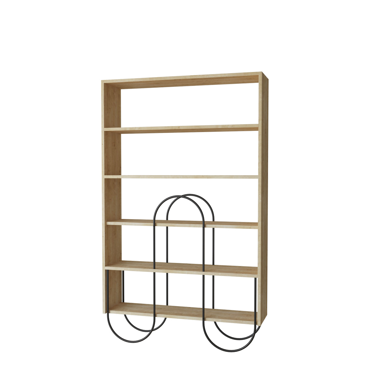 Norfolk Modern Bookcase Display Unit Natural Oak Effect Tall 159.1cm